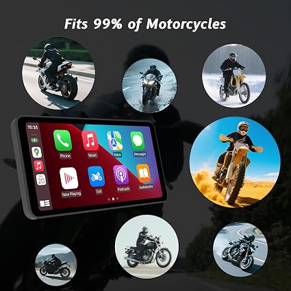 6-Inch Motorcycle Smart Display – Wireless CarPlay & Android Auto